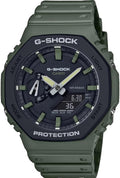 Casio G-Shock Mens Analogue-Digital Watch with Black Dial and Green Strap GA-2110SU-3AER