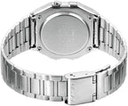 Casio Collection Mens Digital Watch with Blue Dial and Silver Strap A158WEA-2EF
