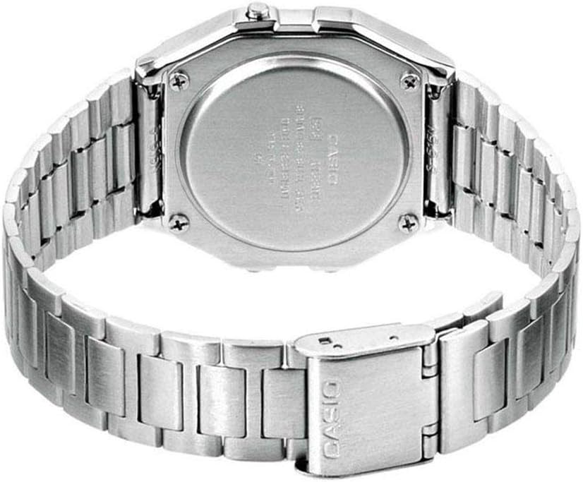 Casio Collection Mens Digital Watch with Blue Dial and Silver Strap A158WEA-2EF