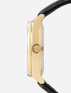 Foneddigesau Lorus Gwylio Solar gydag Wyneb Gwyn a Strap Lledr Du RY518AX9