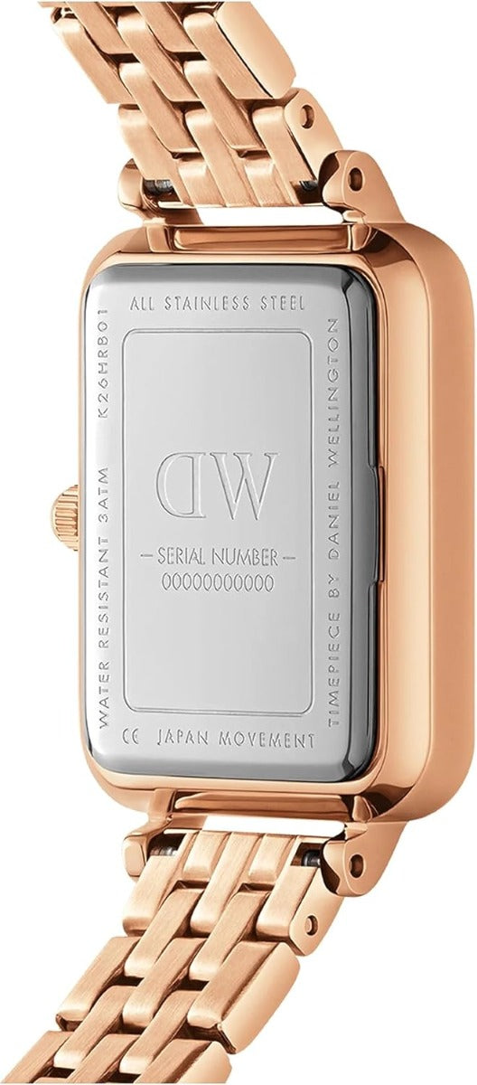 Daniel Wellington Ladies Watch with White Dial Rose Gold Strap DW00100672
