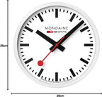 Mondaine Wall Clock with White Face and White Case A990.CLOCK.10SBB