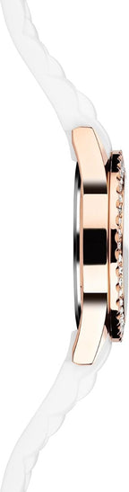 Sekonda Ladies Watch with White Silicone Strap and Rose Gold Dial 4663