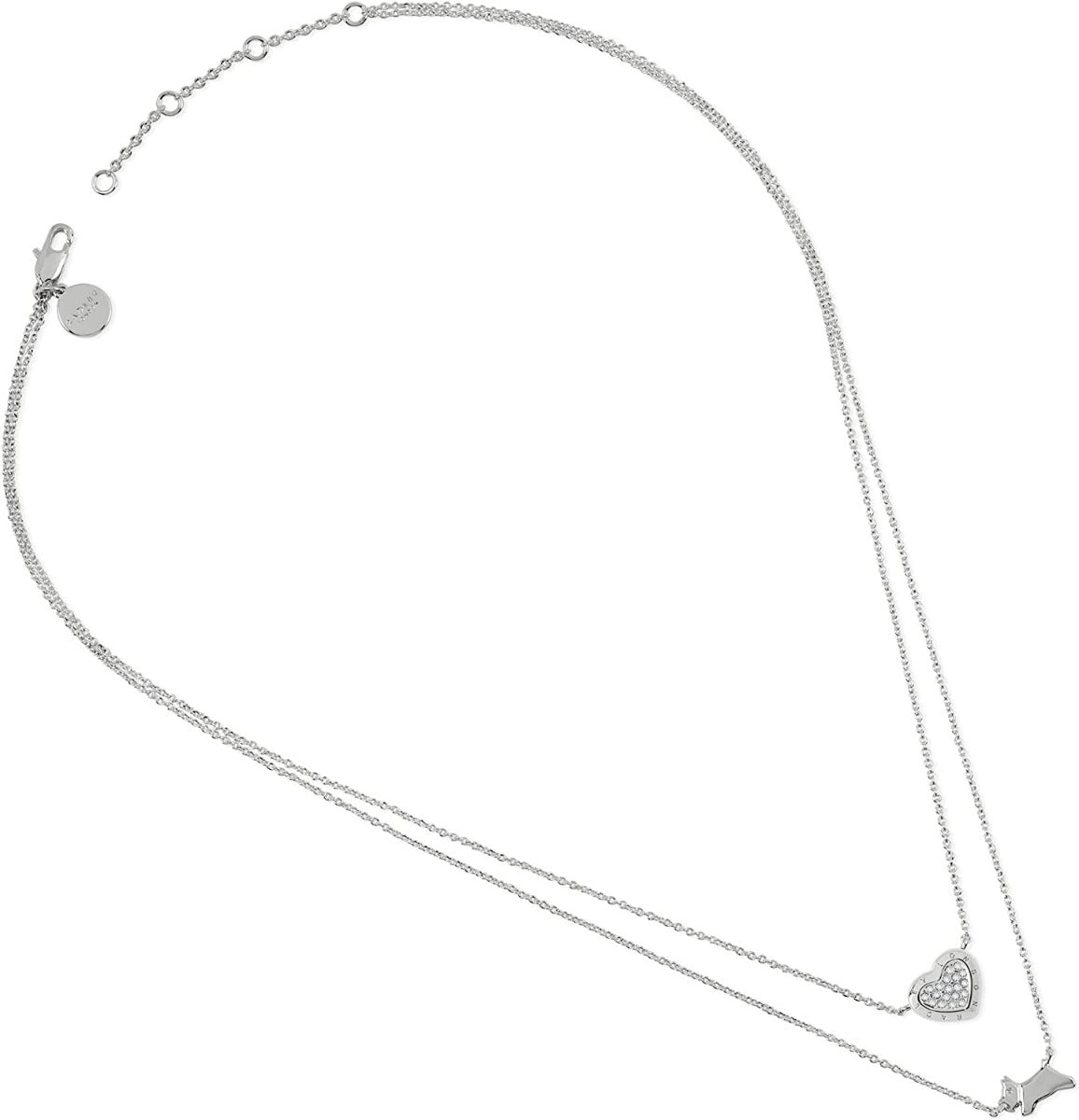 Radley London Ladies Silver Plated Heart & Jumping Dog Necklace RYJ2405S
