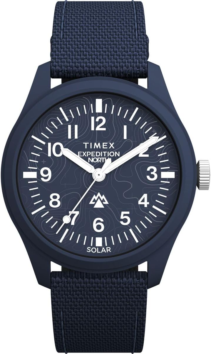 Clocsen Dynion Timex Traprock gyda Deial Glas a Strap Glas TW2W71200