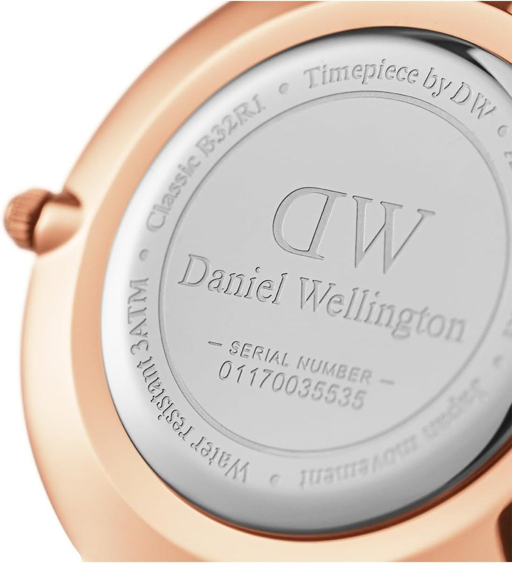 Daniel Wellington Ladies Watch with White Dial and White Fabric Strap DW00100313