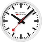 Mondaine Wall Clock with White Face and White Case A990.CLOCK.10SBB