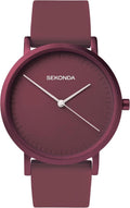 Sekonda Palette Ladies Watch Burgandy Dial & Burgandy Silicone Strap 40554