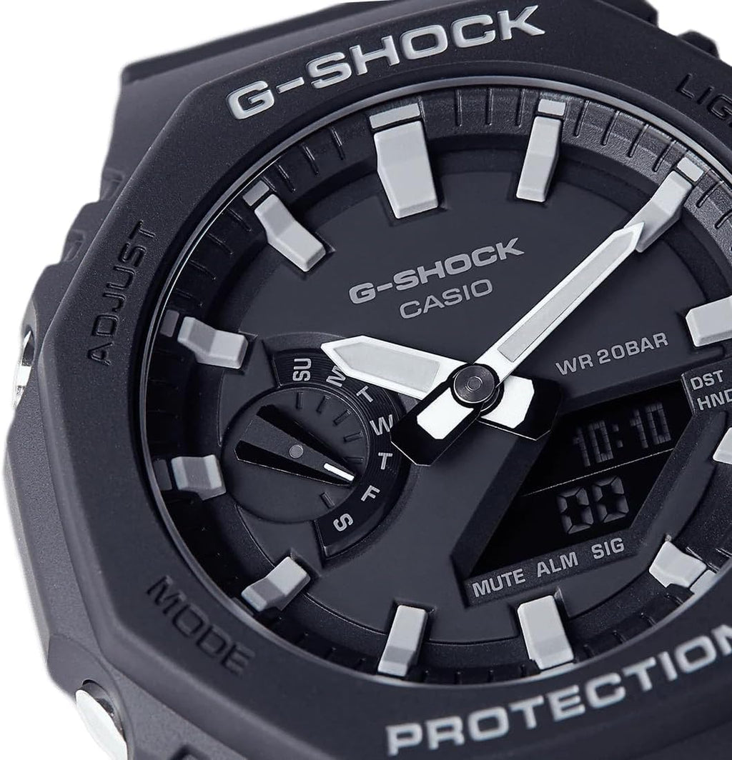 Casio G-Shock Mens Analogue-Digital Watch with Black Dial and Black Strap GA-2100-1AER