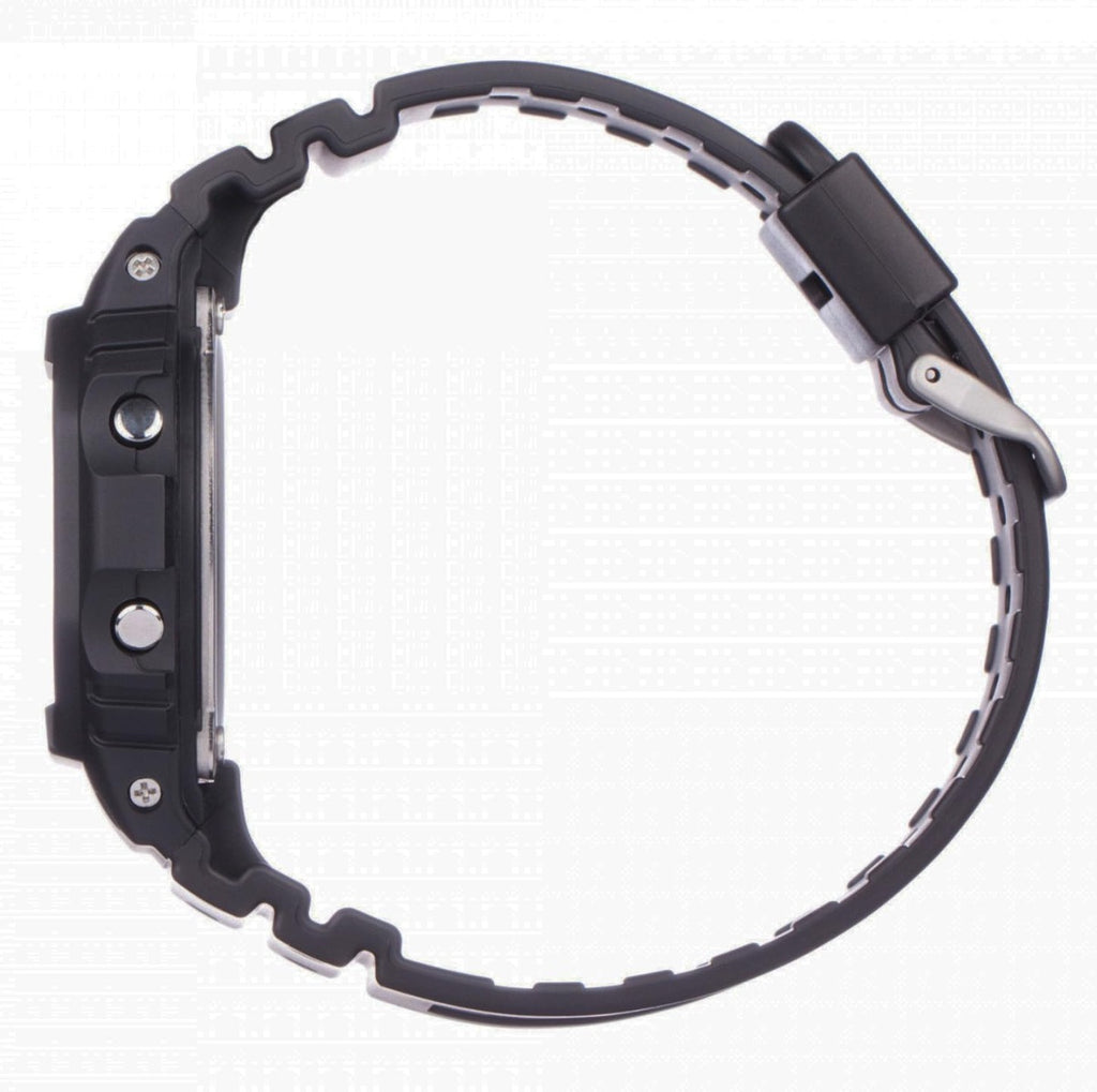 Oriawr Ddigidol i Ddynion Casio G-Shock gyda Deial Du a Strap Ddu DW-5600RL-1ER