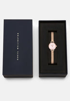 Daniel Wellington Ladies Watch with Pink Dial & Rose Gold Milanese Strap DW00100743