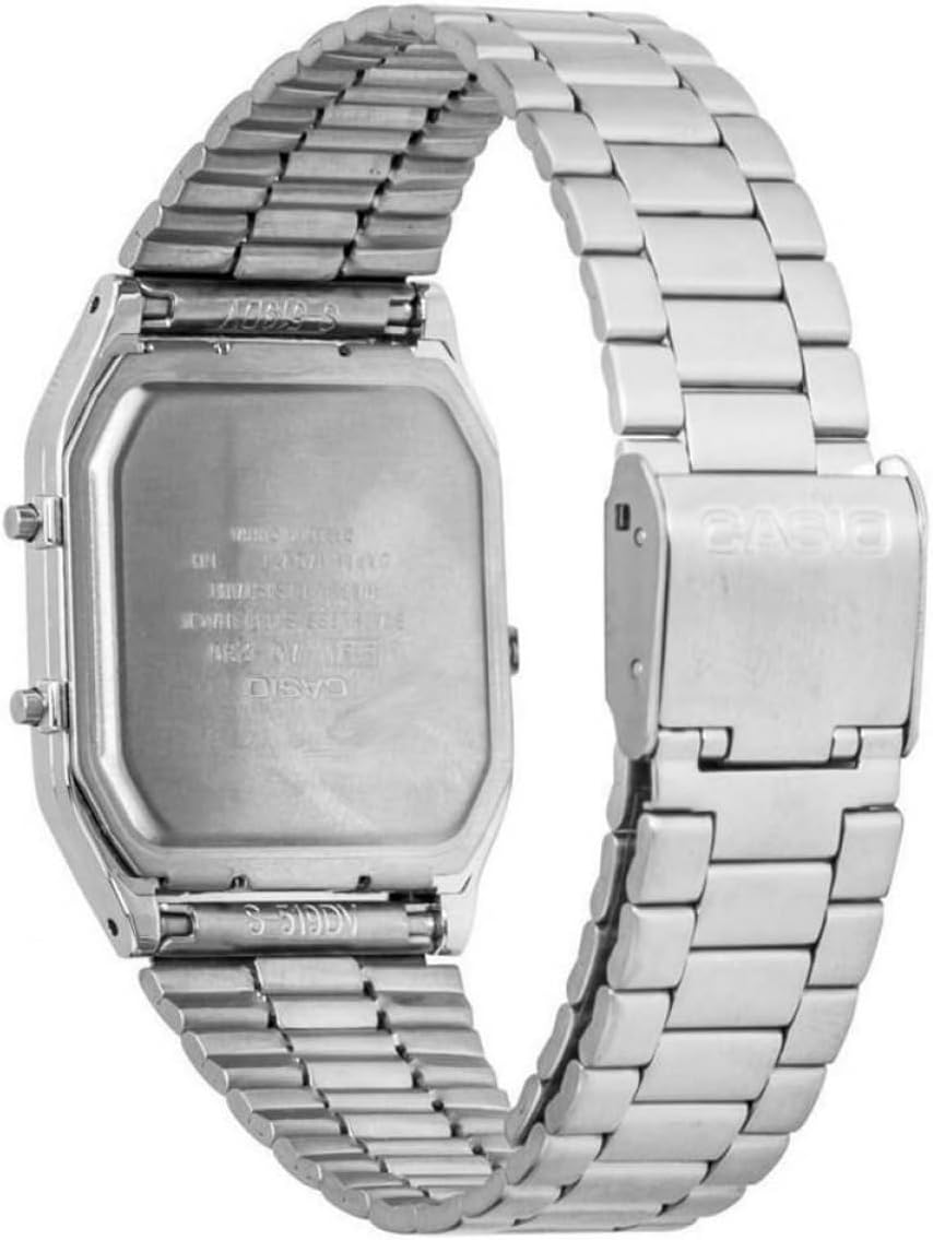 Casio Collection Mens Analogue- Digital Watch with Green Dial and Silver Strap AQ-230A-3AMQYES