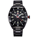 Swiss Military Skipper Men's Quartz Watch with Black Dial Analogue Display and Black Plated Stainless Steel Bracelet 6-5214.13.007