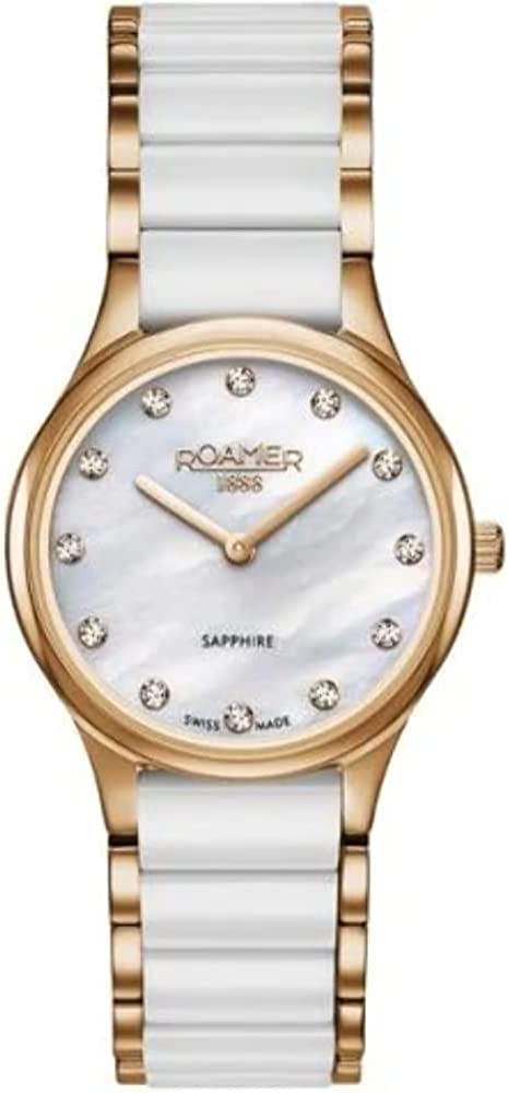 Roamer C-Line II Ladies Two Tone Ceramic Watch 677855 49 29 60