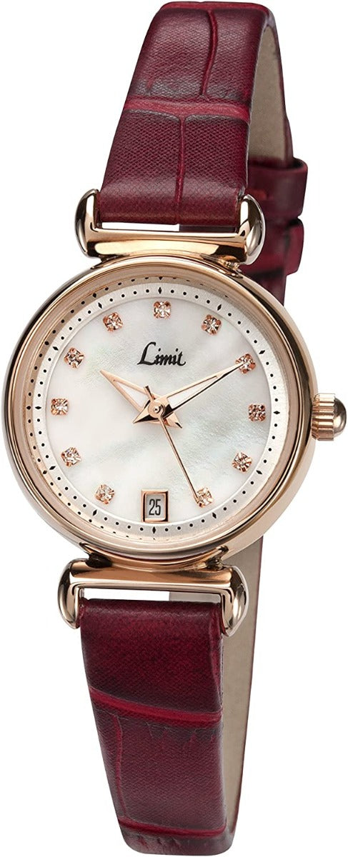Limit Ladies Watch with Mother of Pearl Dial and Red Strap 6949