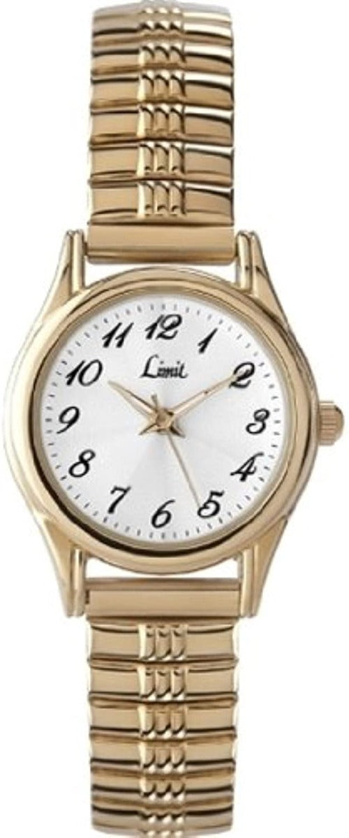 Limit Ladies Expander Watch with Gold Strap and White Dial 6955