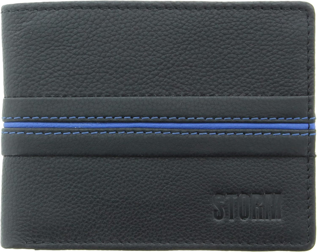 Storm Jersey Mens Black PU Leather Anti-RFID Wallet
