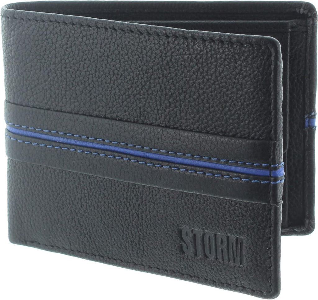 Storm Jersey Mens Black PU Leather Anti-RFID Wallet