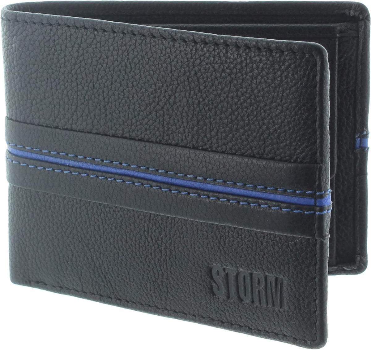 Storm Jersey Mens Black PU Leather Anti-RFID Wallet