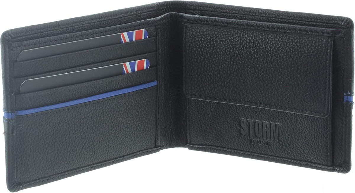 Storm Jersey Mens Black PU Leather Anti-RFID Wallet