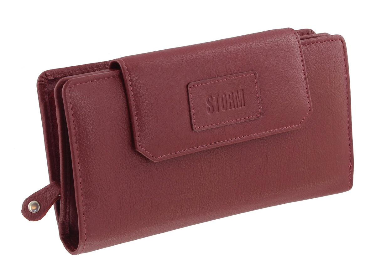 Storm Embassy Ladies Large Red Leather Purse