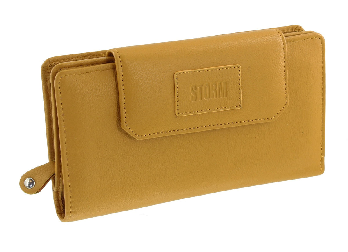 Storm Embassy Ladies Large Mustard Leather Purse