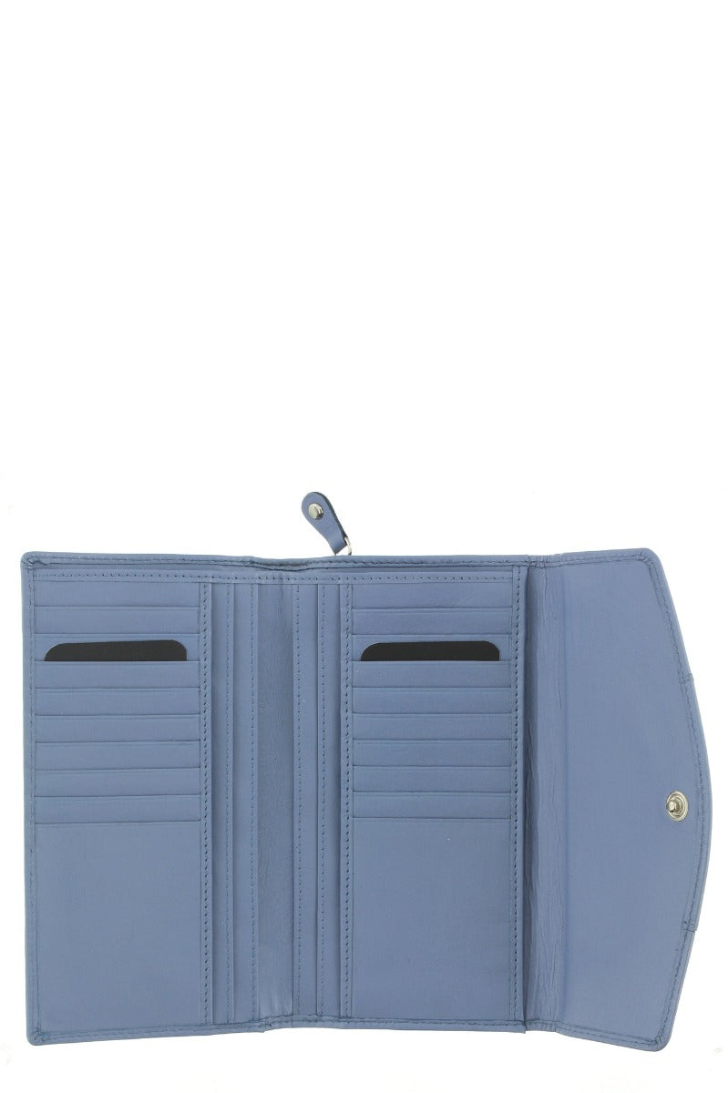 Storm Harmony Ladies Large Mid Blue Leather Purse
