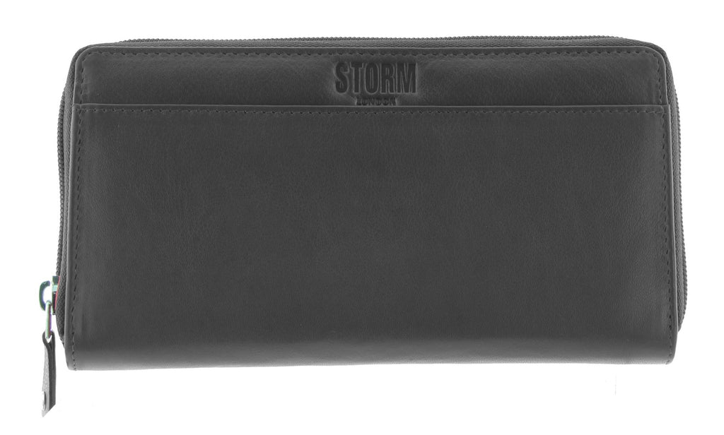 Storm Seabrook Ladies Large Black Leather Purse