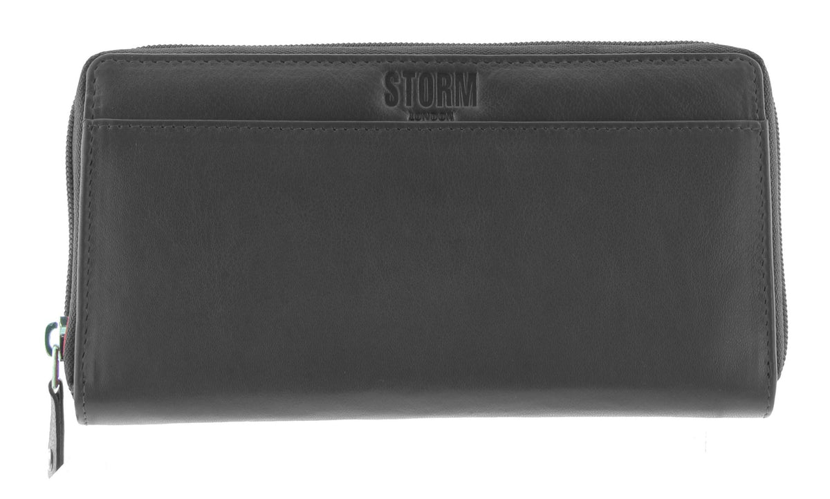 Storm Seabrook Ladies Large Black Leather Purse
