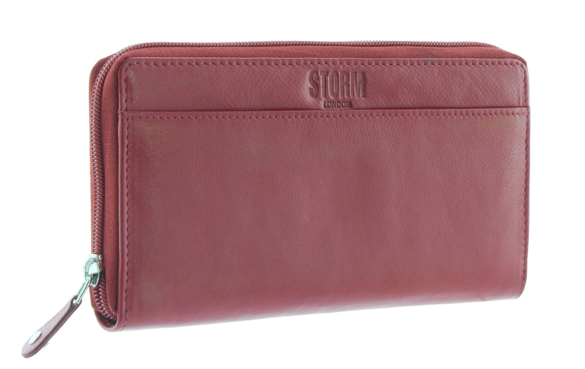 Storm Seabrook Ladies Large Red Leather Purse