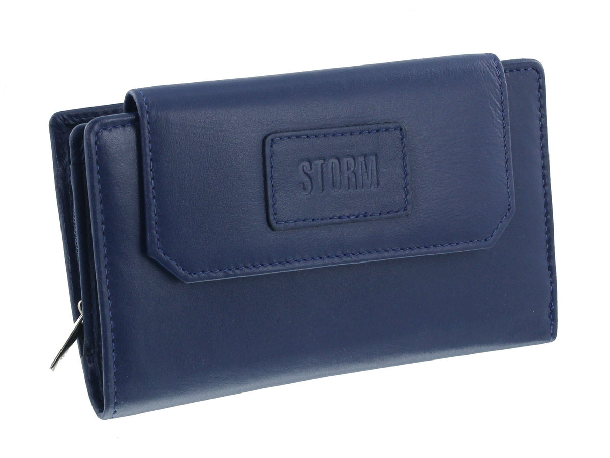 Storm Embassy Ladies Medium Navy Leather Purse
