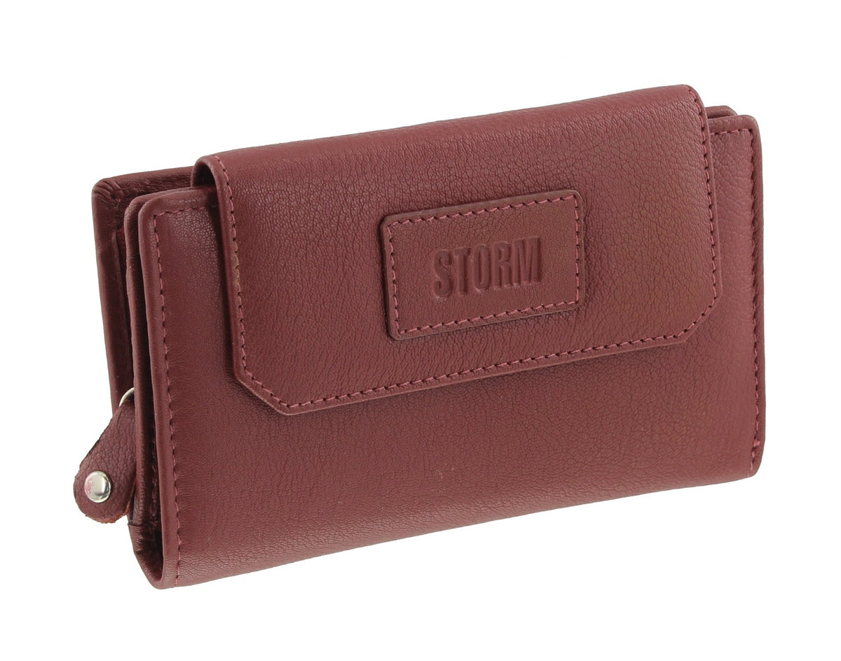 Storm Embassy Ladies Medium Red Leather Purse