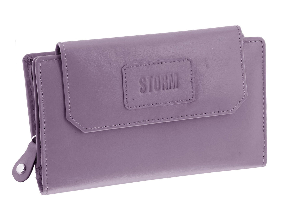 Storm Embassy Ladies Medium Lilac Leather Purse