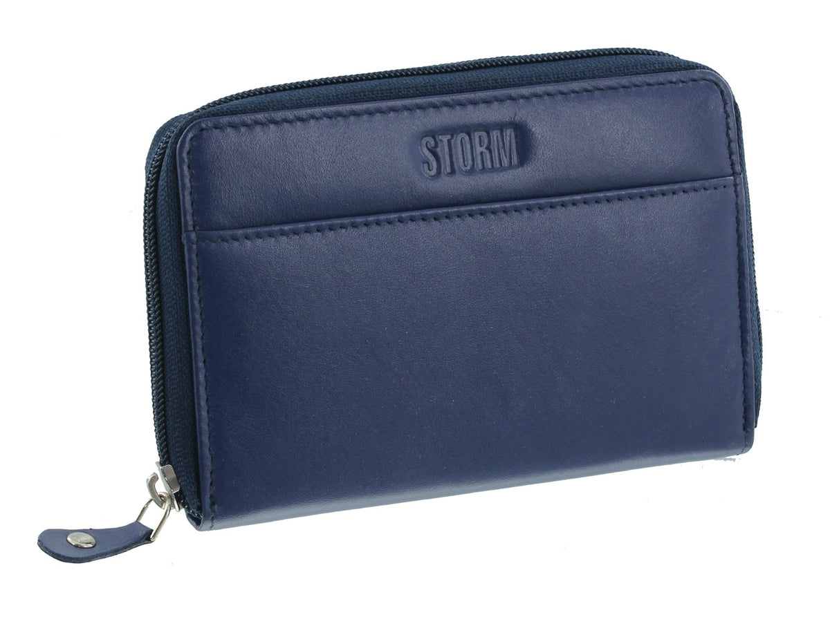 Storm Seabrook Ladies Medium Navy Leather Purse
