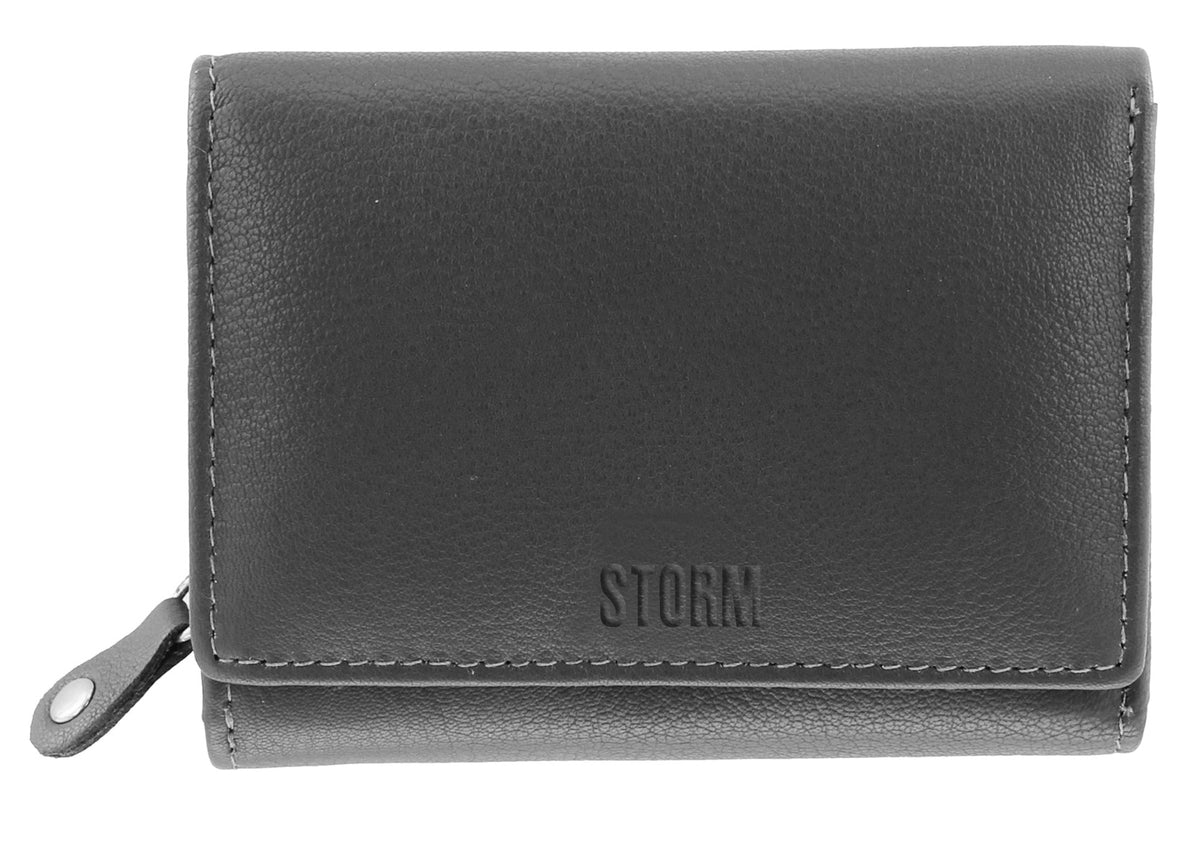 Storm Harlow Ladies Medium Black Leather Purse