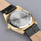 Gwylio Accurist Origin i Fenywod gyda Deial Du a Strap Lledr 70014