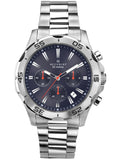 Accurist Gents Blue Dial Analogue Chronograph Watch With Silver Stainless Steel Bracelet 7024