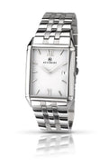 Accurist Gents Analogue Watch With White Dial And Silver Bracelet 7031