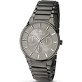 Mens Accurist London Black Strap Grey Dial Watch 7038 RRP £99.99