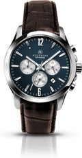 Accurist Mens Chronograph Watch with Blue Dial and Brown Leather Strap 7116