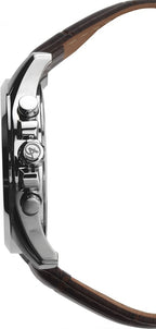 Accurist Mens Chronograph Watch with Blue Dial and Brown Leather Strap 7116
