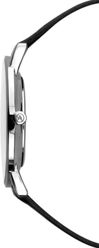 Accurist Mens Watch With Black Dial And Black Leather Strap 7124