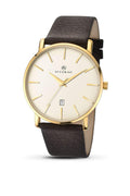 Accurist Mens Analogue Classic Quartz Watch with Brown Leather Strap 7125