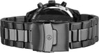 Accurist Mens Chronograph Watch with Blue Dial and Black Stainless Steel Bracelet 7137