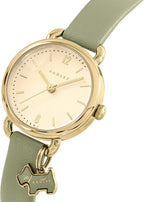 RADLEY Ladies Watch with Gold Dial and Green Leather Strap RY21928A
