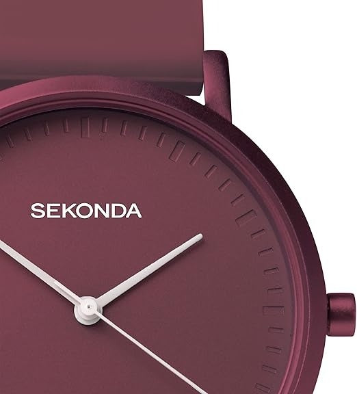 Sekonda Palette Ladies Watch Burgandy Dial & Burgandy Silicone Strap 40554