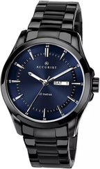 Accurist Men's Watch with Blue Dial and Black Bracelet 7156
