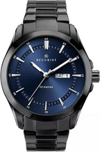 Accurist Men's Watch with Blue Dial and Black Bracelet 7156