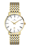 Accurist Gents Analogue Watch With White Dial And Two Tone Bracelet 7159