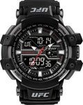 Timex Gwylio Digidol UFC i Ddynion gyda Deial Du a Strap Du TW5M51800